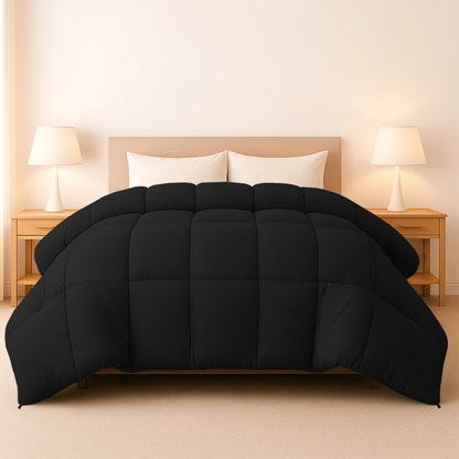 Lux Decor Down Alternative Comforter – 1 Piece Fluffy Duvet Insert with Box Stitch Design – Soft and Cozy Bedding, 102" x 90"