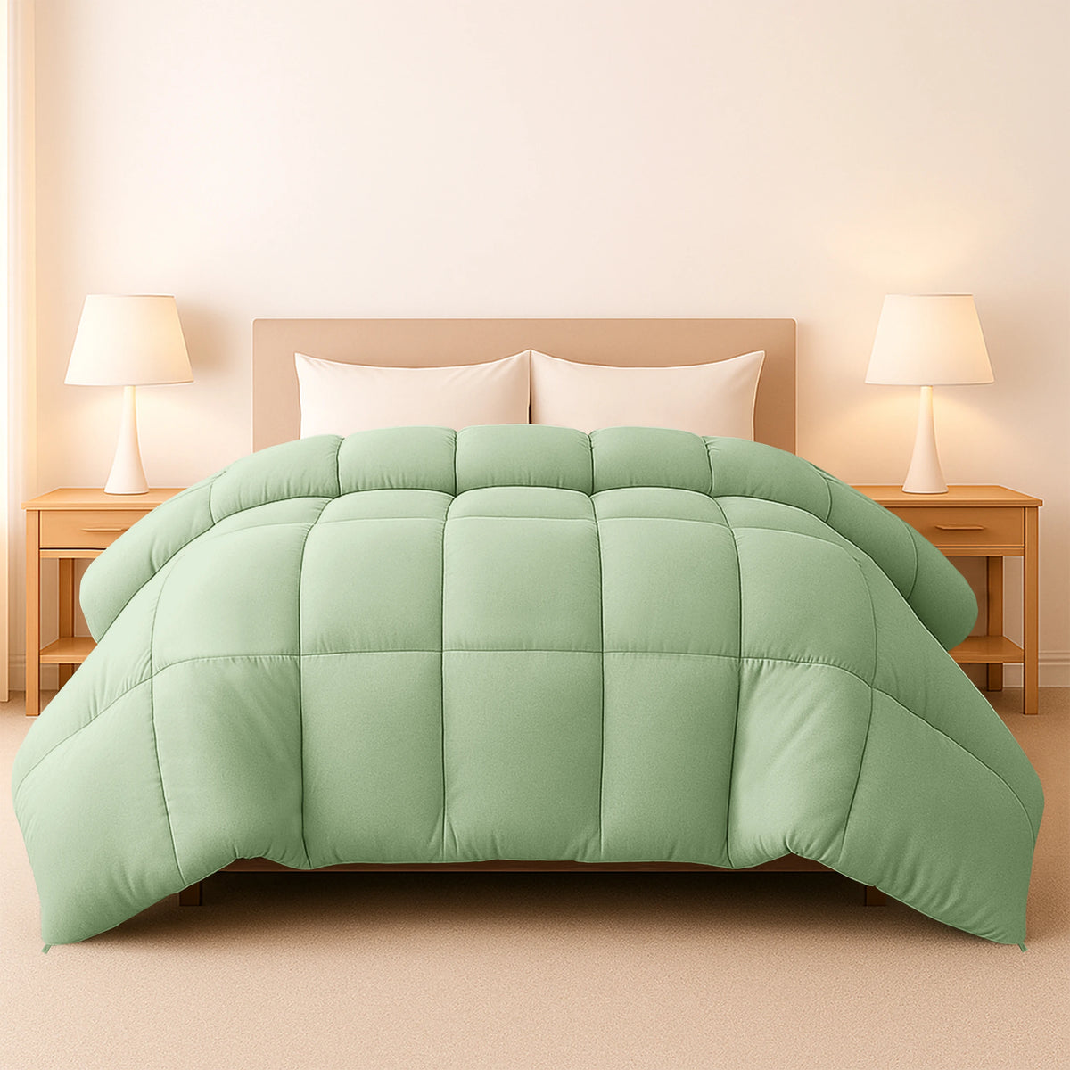 Lux Decor Down Alternative Comforter – 1 Piece Fluffy Duvet Insert with Box Stitch Design – Soft and Cozy Bedding, 102