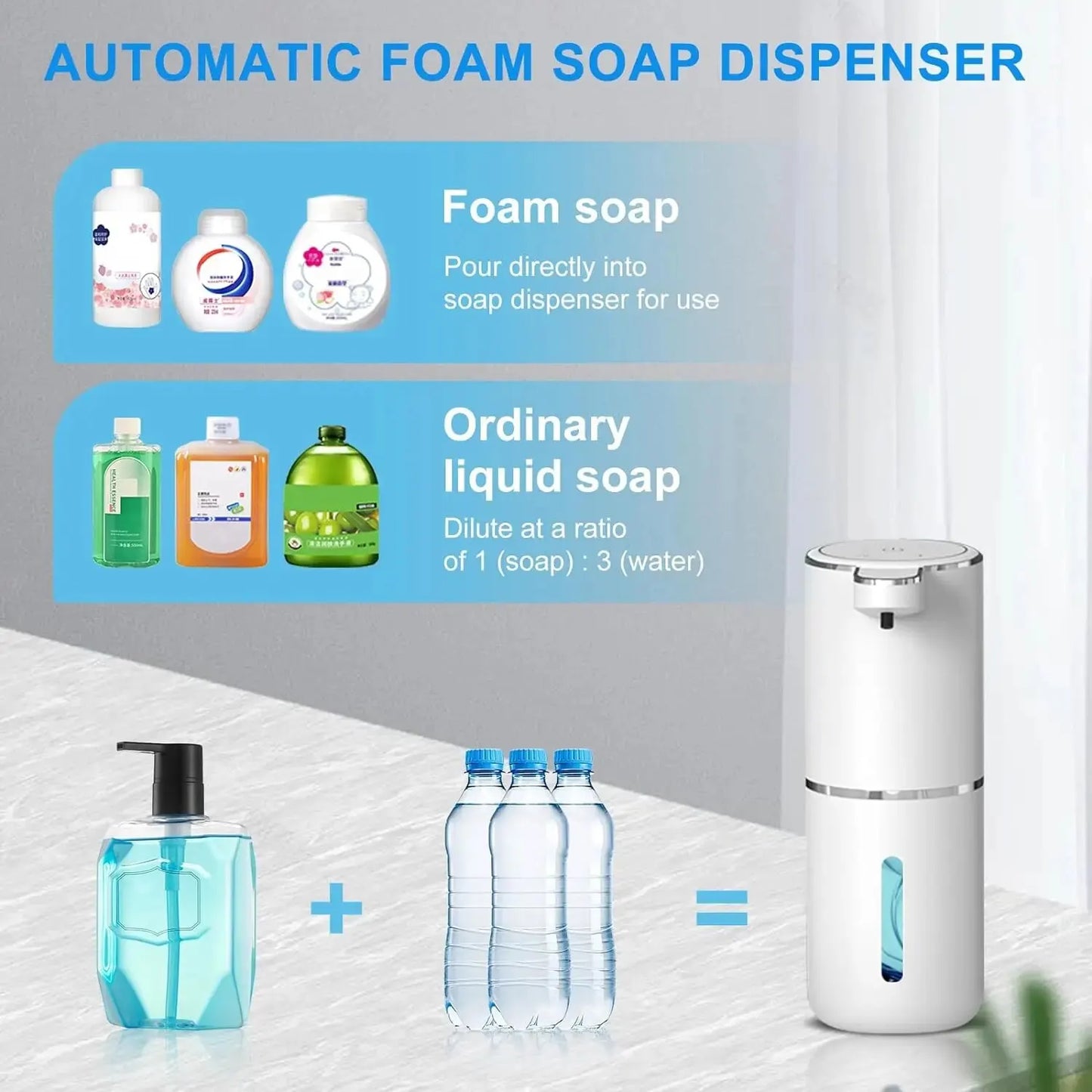 Intelligent Sensor Multi-Speed Contact-Free Wall-Mounted Vertical Hand Sanitizer Bubble Machine Rechargeable Soap Dispenser