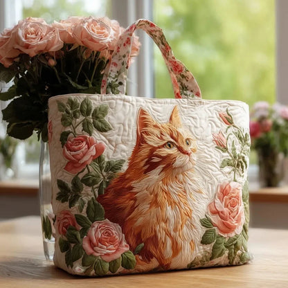 Trendy Vintage Quilted Tote Bag Lightweight 3D Printed Patterns Shoulder Bag Cotton Large Capacity Canvas Bag Casual
