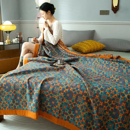 Luxurious Triple-layered 100% Cotton Gauze Blanket for Queen/King Bed, Multi-functional Usage As Summer Quilt or Bedspread - AliExpress 15