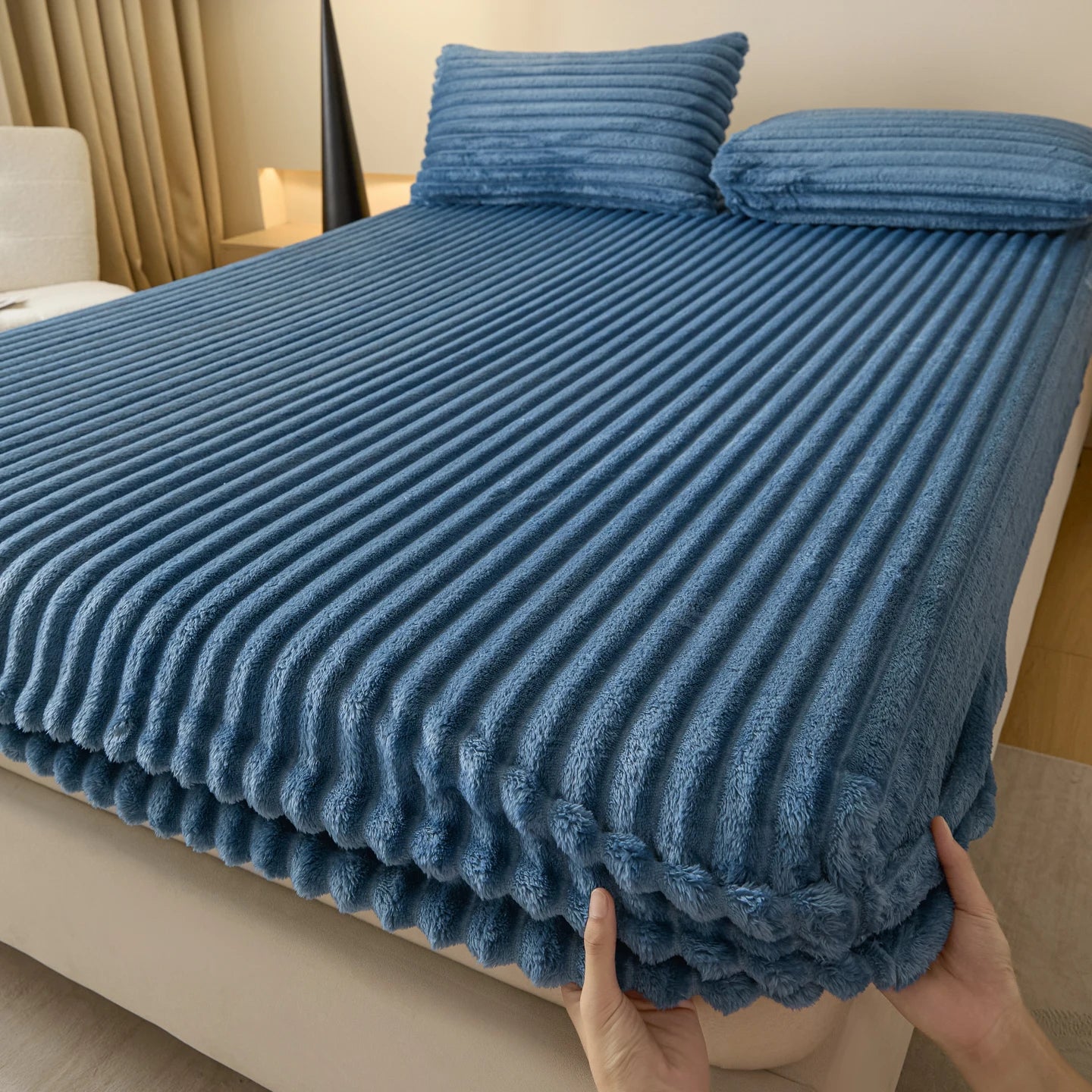 Solid Color Thick Faux Rabbit Fur Mattress Cover Autumn Winter Warm Velvet Mattress Protector Fluffy Soft Plush Fitted Bed Sheet - AliExpress 15