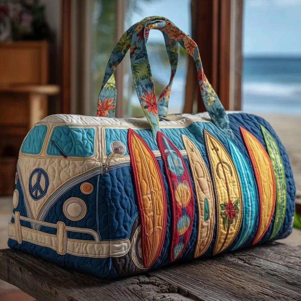 Adjustable Strap Quilted Duffle Bag Large Capacity 3D Quilting Craft Travel Duffel Bag Tote Bags Short-distance Handbag