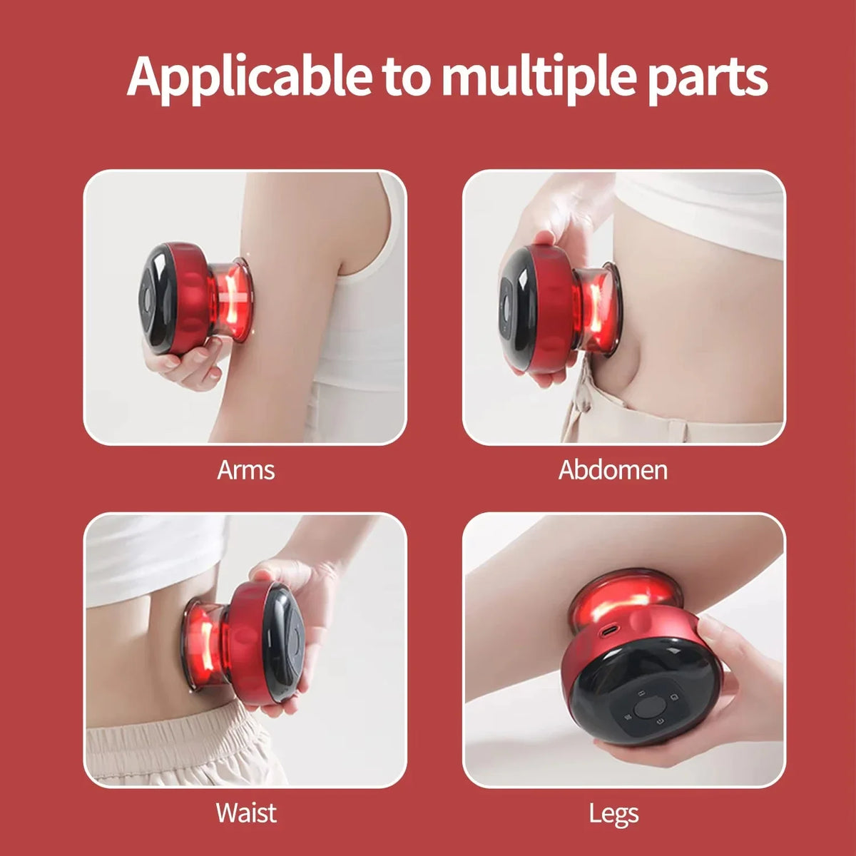Rechargeable Electric Vacuum Cupping Set Wireless 6/12 Level Skin Scraping Massage Guasha Tool for Household Use