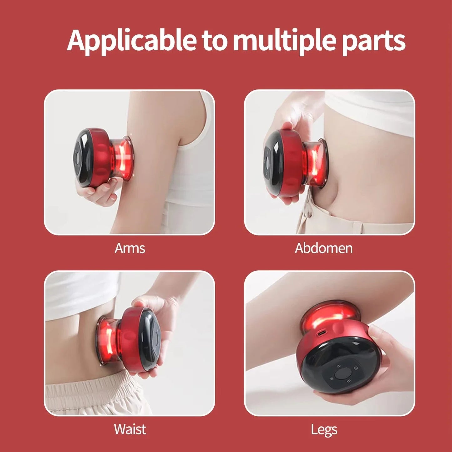 Rechargeable Electric Vacuum Cupping Set Wireless 6/12 Level Skin Scraping Massage Guasha Tool for Household Use