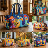 GF Funny Art Chicken Print Quilted Duffle Bag Bohemian Style 2026 Personalized Custom Travel Tote Women Men Weekender Bag