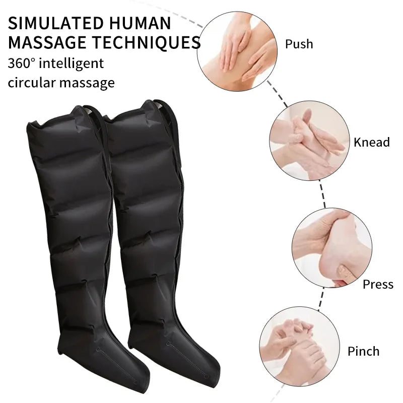 Electric Foot Air Pressure Leg Massager Kneading Squeezing Deep Relaxation Calf With Remote Control