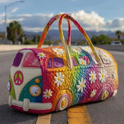 Adjustable Strap Quilted Duffle Bag Large Capacity 3D Quilting Craft Travel Duffel Bag Tote Bags Short-distance Handbag