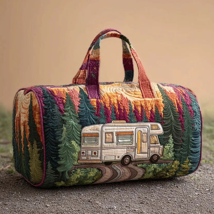 Adjustable Strap Quilted Duffle Bag Large Capacity 3D Quilting Craft Travel Duffel Bag Tote Bags Short-distance Handbag