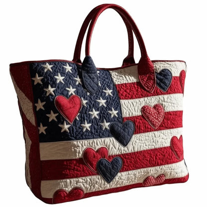 Trendy Vintage Quilted Tote Bag Lightweight 3D Printed Patterns Shoulder Bag Cotton Large Capacity Canvas Bag Casual