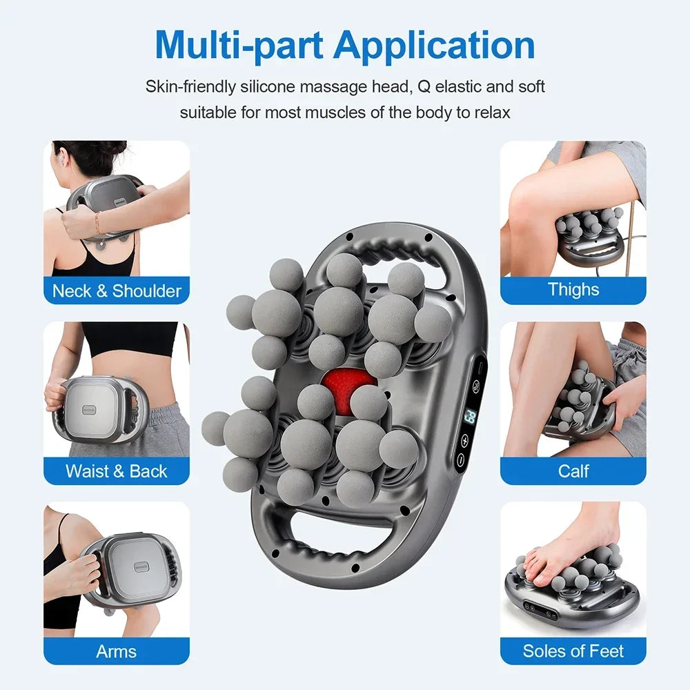 New Hot 22-Head Fascia Gun High-Frequency Vibration Body Massage Gun Back and Waist Massager Neck Shoulder Muscle Massager Tools