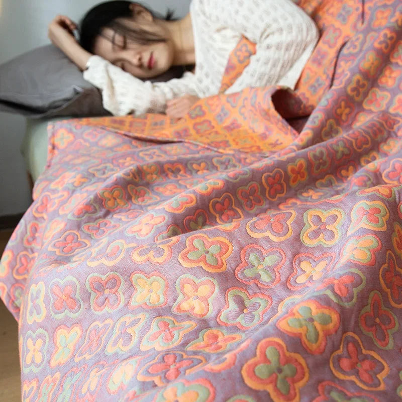 Luxurious Triple-layered 100% Cotton Gauze Blanket for Queen/King Bed, Multi-functional Usage As Summer Quilt or Bedspread - AliExpress 15