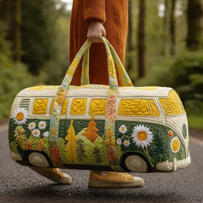 Adjustable Strap Quilted Duffle Bag Large Capacity 3D Quilting Craft Travel Duffel Bag Tote Bags Short-distance Handbag