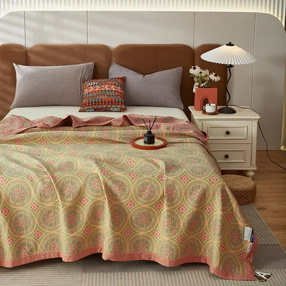 Luxurious Triple-layered 100% Cotton Gauze Blanket for Queen/King Bed, Multi-functional Usage As Summer Quilt or Bedspread - AliExpress 15