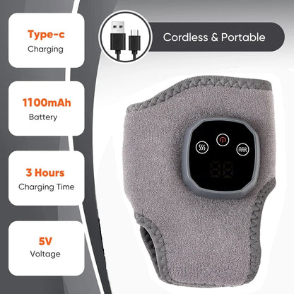 Electric Heat And Vibration Ankle Wrist Massager Hot Compress Therapy Ankle Massage Heated Wrap Support Brace Foot Protector