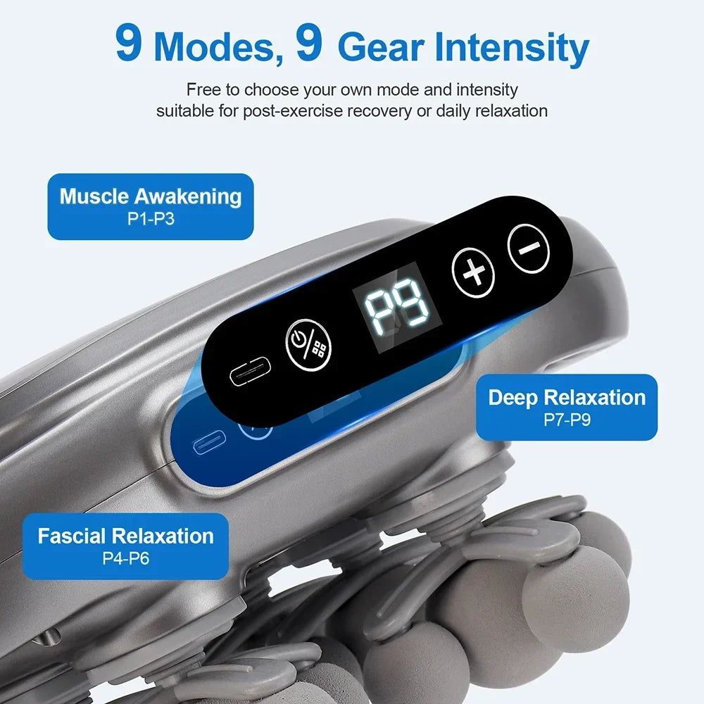 New Hot 22-Head Fascia Gun High-Frequency Vibration Body Massage Gun Back and Waist Massager Neck Shoulder Muscle Massager Tools