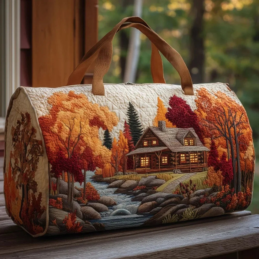 Adjustable Strap Quilted Duffle Bag Large Capacity 3D Quilting Craft Travel Duffel Bag Tote Bags Short-distance Handbag