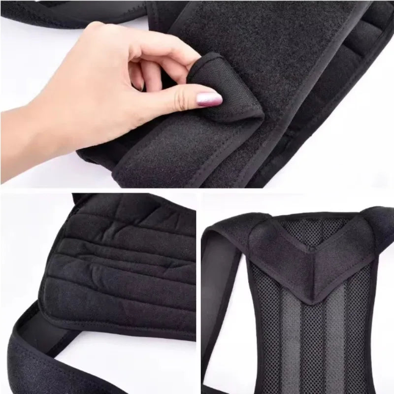 Reinforced Belt Lumbar Column Posture Corrector Vest  Adjustable Back Support Strap Shoulder Spine Brace Neck Stretcher Trainer