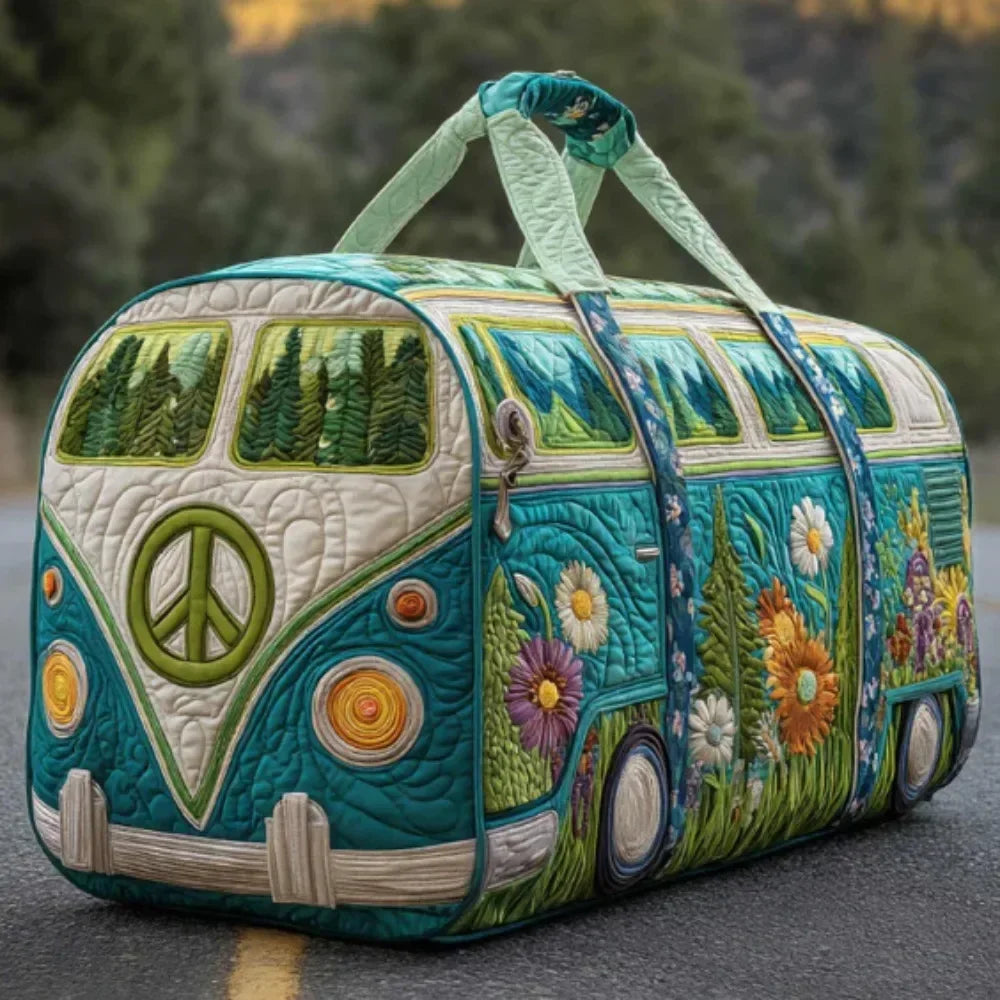 Adjustable Strap Quilted Duffle Bag Large Capacity 3D Quilting Craft Travel Duffel Bag Tote Bags Short-distance Handbag