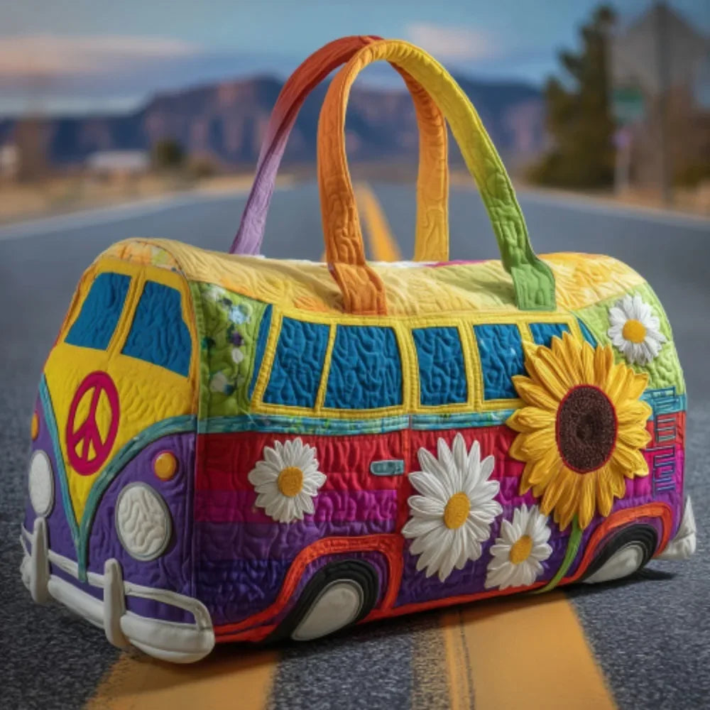 Trendy Vintage Quilted Tote Bag Lightweight 3D Printed Patterns Shoulder Bag Cotton Large Capacity Canvas Bag Casual