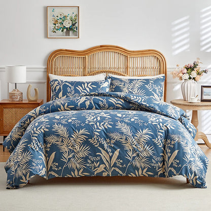 Vintage Floral Printed Duvet Cover Set Soft Breathable Double Bed Bedding Set All Season Queen Size Quilt Cover and Pillowcases - AliExpress 15
