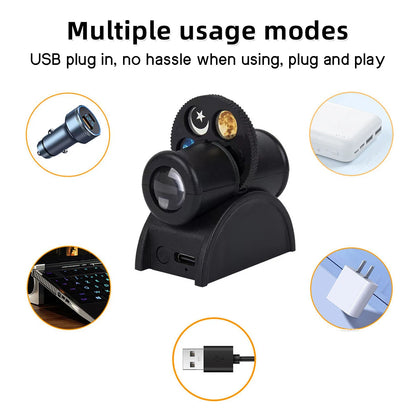 Replaceable LED USB Moon Projector Lamp Earth Constellation Projector Bedroom Romantic Atmosphere Wall Lamp Planet Night Light