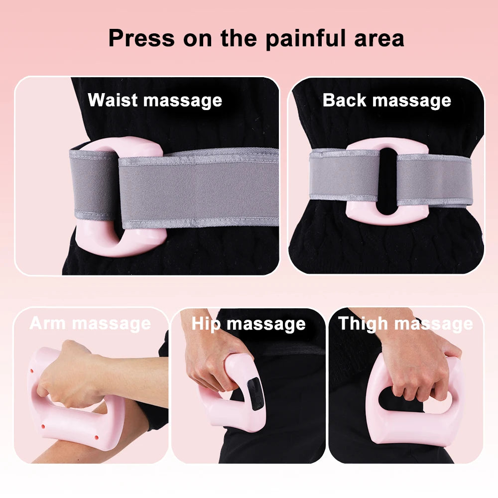 Electric Body Fascia Ring Fitness Massage Ring Vibration Body Shaping Massager Abdomen Belly Waist Deep Tissue Massage Device