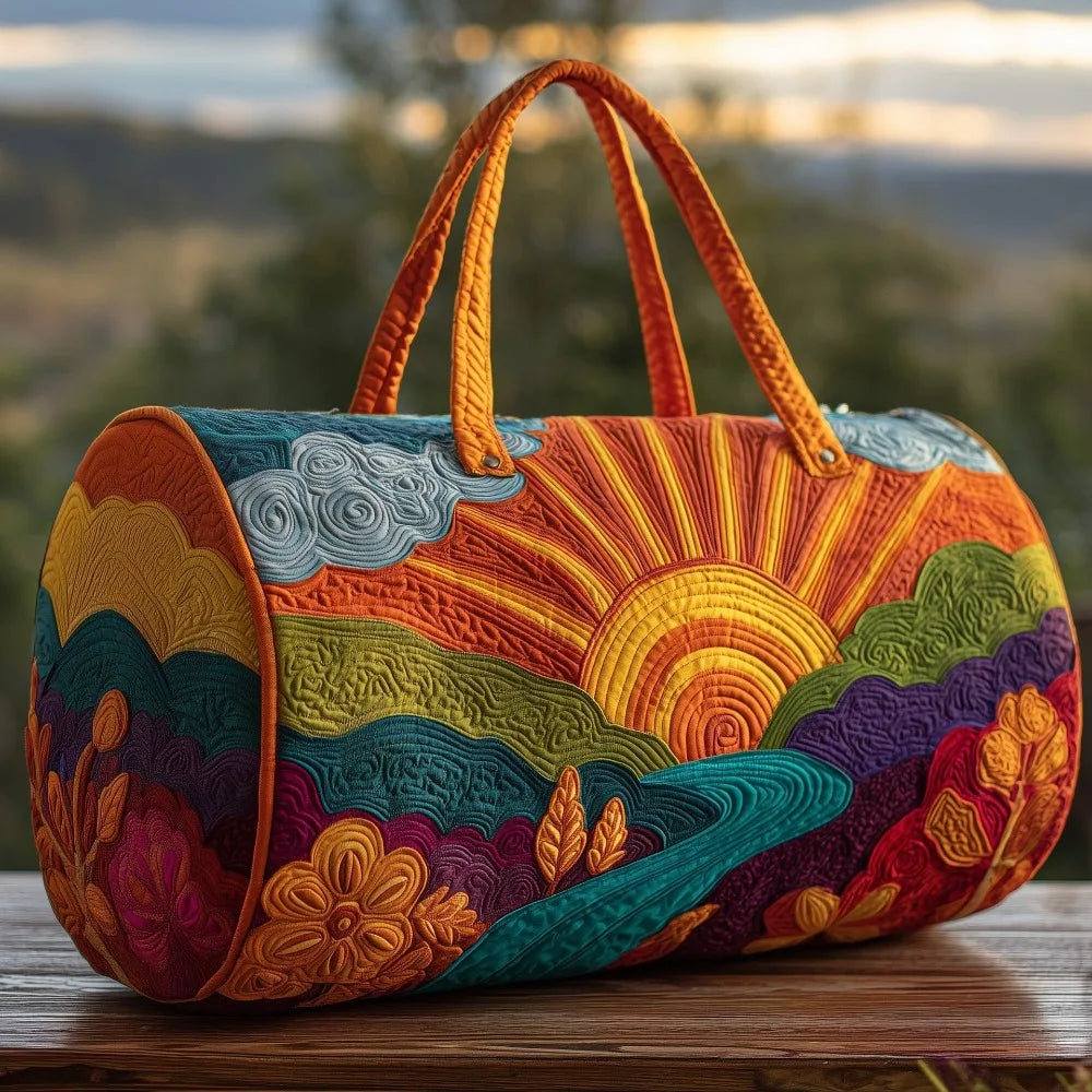 Adjustable Strap Quilted Duffle Bag Large Capacity 3D Quilting Craft Travel Duffel Bag Tote Bags Short-distance Handbag