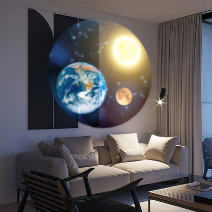 Replaceable LED USB Moon Projector Lamp Earth Constellation Projector Bedroom Romantic Atmosphere Wall Lamp Planet Night Light