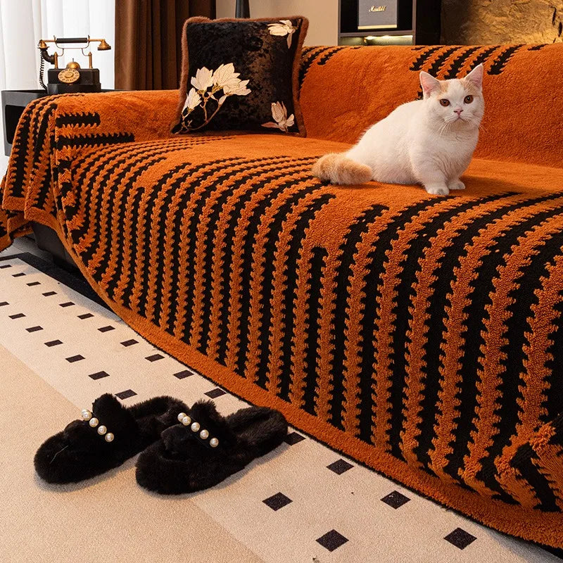 Thicken Warm Jacquard Tuffed Fleece Sofa Towel, for Living Room Bedding Room Large Relax Leisure Blanket Couch Cover Decor - AliExpress 15