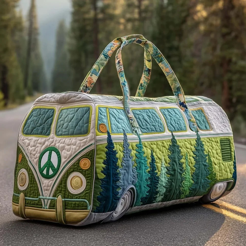 Adjustable Strap Quilted Duffle Bag Large Capacity 3D Quilting Craft Travel Duffel Bag Tote Bags Short-distance Handbag