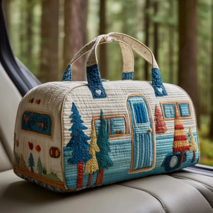 Trendy Vintage Quilted Tote Bag Lightweight 3D Printed Patterns Shoulder Bag Cotton Large Capacity Canvas Bag Casual