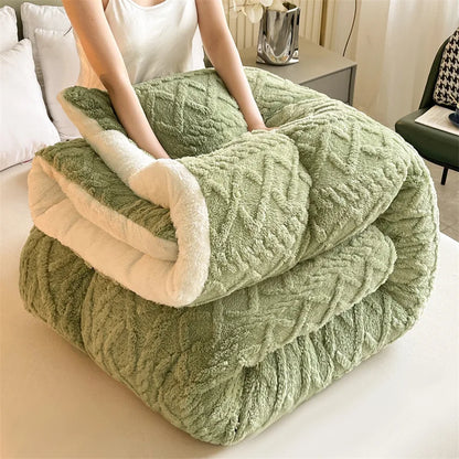 Comfortable double-sided velvet quilt core bedroom velvet thickened blanket home lamb fleece quilt warm quilt core comfortable - AliExpress 15