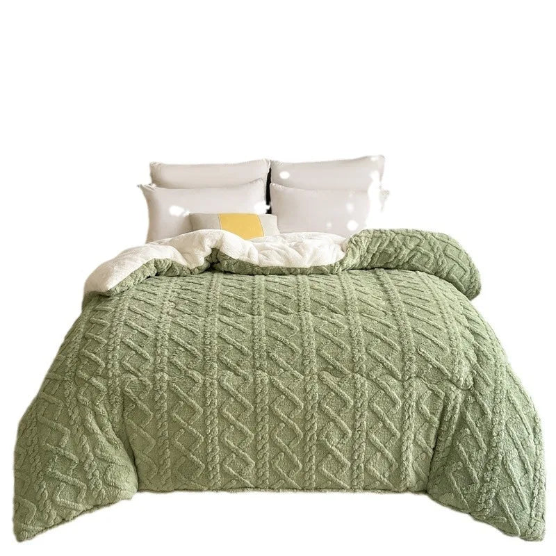 Comfortable double-sided velvet quilt core bedroom velvet thickened blanket home lamb fleece quilt warm quilt core comfortable - AliExpress 15