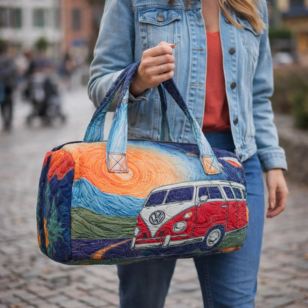 Adjustable Strap Quilted Duffle Bag Large Capacity 3D Quilting Craft Travel Duffel Bag Tote Bags Short-distance Handbag