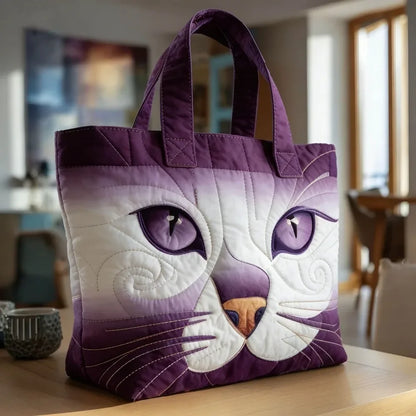 Trendy Vintage Quilted Tote Bag Lightweight 3D Printed Patterns Shoulder Bag Cotton Large Capacity Canvas Bag Casual