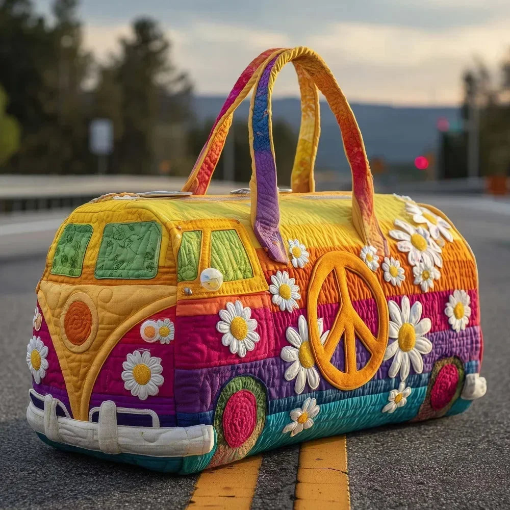 Adjustable Strap Quilted Duffle Bag Large Capacity 3D Quilting Craft Travel Duffel Bag Tote Bags Short-distance Handbag