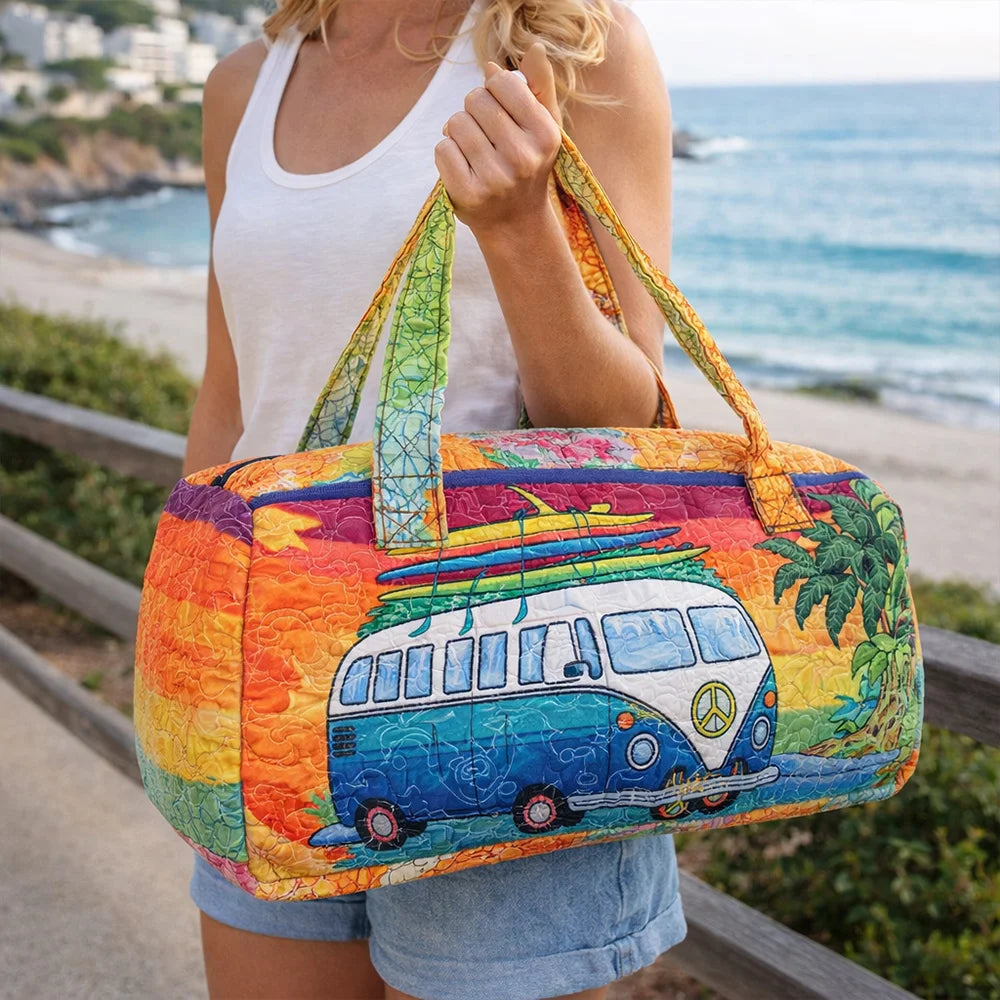 Adjustable Strap Quilted Duffle Bag Large Capacity 3D Quilting Craft Travel Duffel Bag Tote Bags Short-distance Handbag