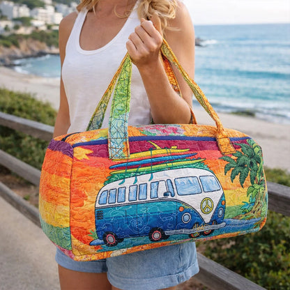 Adjustable Strap Quilted Duffle Bag Large Capacity 3D Quilting Craft Travel Duffel Bag Tote Bags Short-distance Handbag