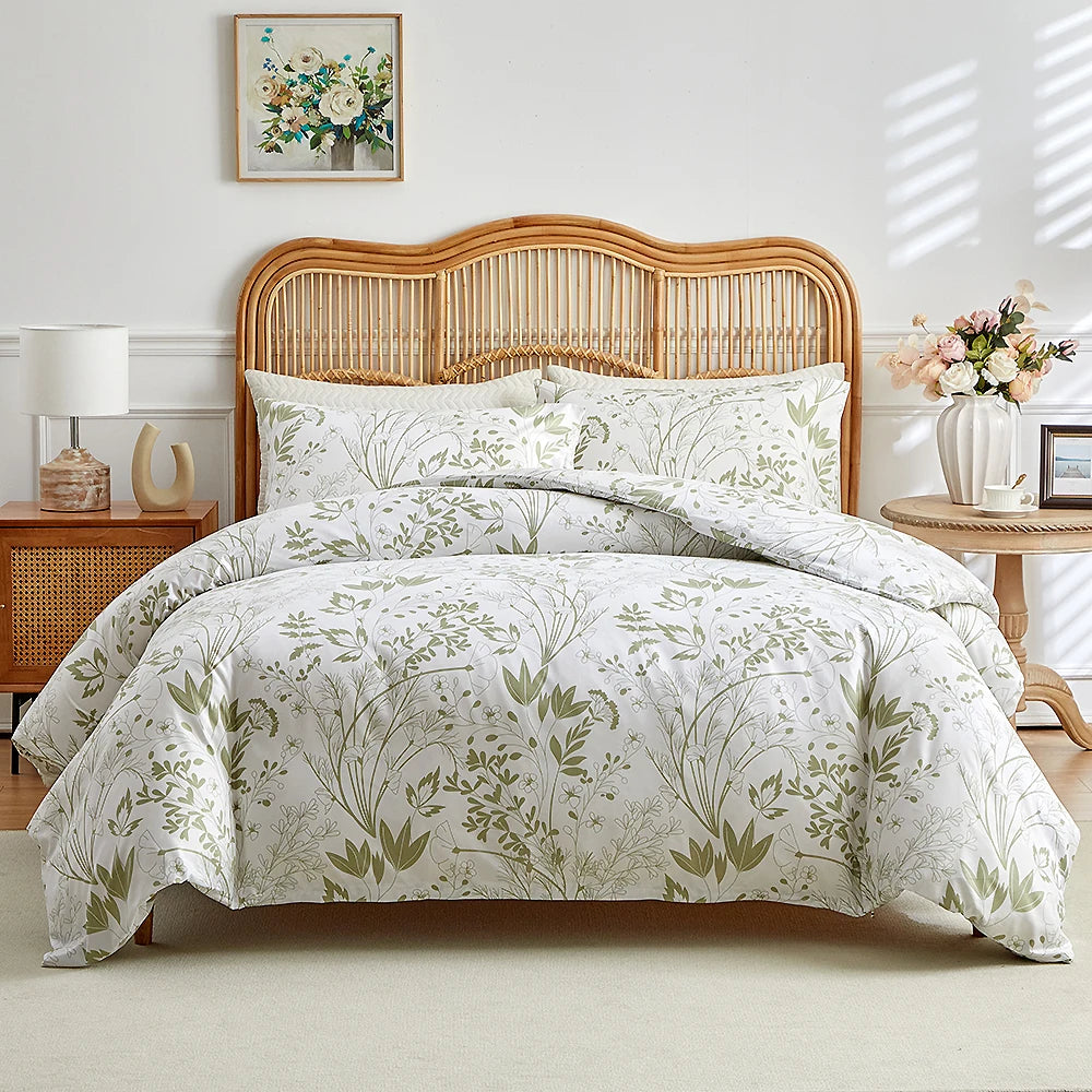 Vintage Floral Printed Duvet Cover Set Soft Breathable Double Bed Bedding Set All Season Queen Size Quilt Cover and Pillowcases - AliExpress 15