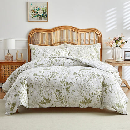 Vintage Floral Printed Duvet Cover Set Soft Breathable Double Bed Bedding Set All Season Queen Size Quilt Cover and Pillowcases - AliExpress 15