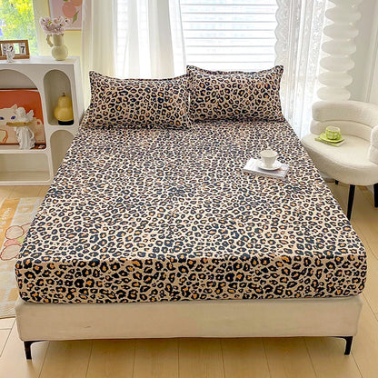 Flower Printed Fitted Bed Sheets Reactive Printed sabanas cama matrimonial Single/Queen/King Mattress Cover Double Bedsheets