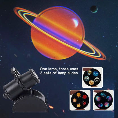 Replaceable LED USB Moon Projector Lamp Earth Constellation Projector Bedroom Romantic Atmosphere Wall Lamp Planet Night Light