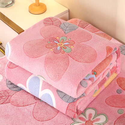 1pc Floral Style Warm Bedspread Fleece Blanket Plaid Travel Shawl Sofa Nap Blankets Home Bedsheet Manta - AliExpress 15
