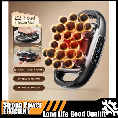 New Hot 22-Head Fascia Gun High-Frequency Vibration Body Massage Gun Back and Waist Massager Neck Shoulder Muscle Massager Tools