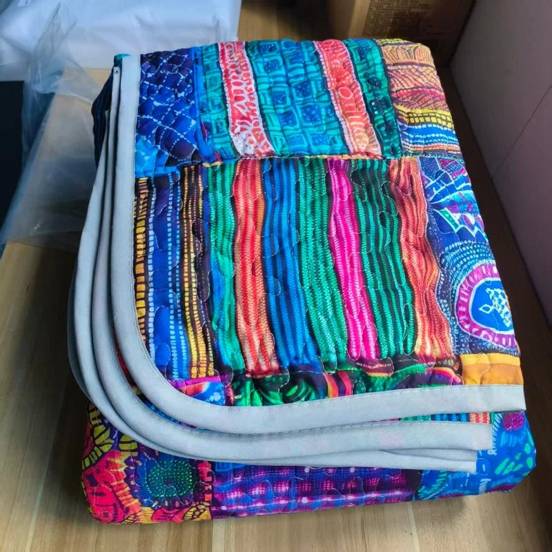 Soft Polyester Printed Bed Cover Set Lightweight All-Season Quilt Modern Geometric AB Side Bedspread +Pillowcase Single Double - AliExpress 15