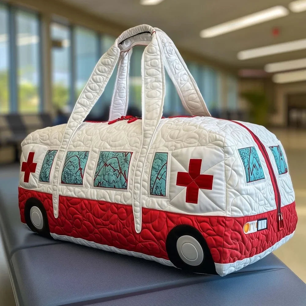 Adjustable Strap Quilted Duffle Bag Large Capacity 3D Quilting Craft Travel Duffel Bag Tote Bags Short-distance Handbag