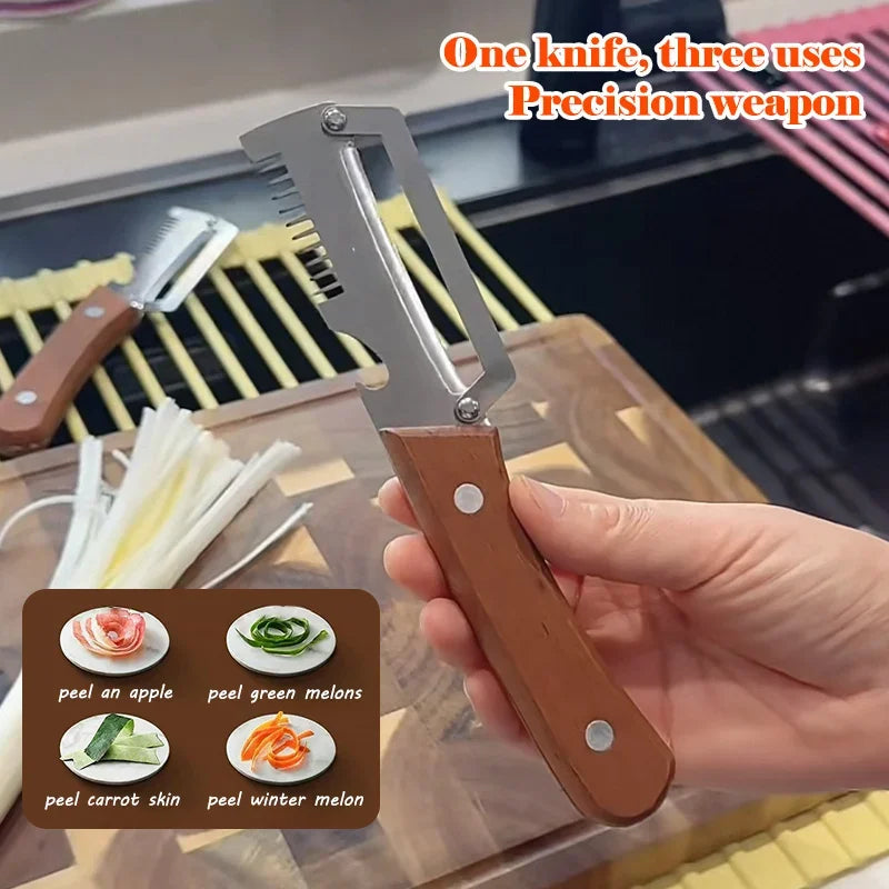 Multifunctional 3-in-1 Stainless Steel Peeler Durable Kitchen Peeling Tool For Slicer Vegetable Fruit Peeler With Bottle Opener