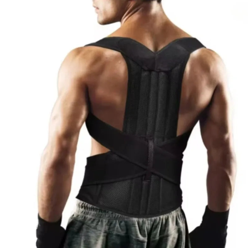 Reinforced Belt Lumbar Column Posture Corrector Vest  Adjustable Back Support Strap Shoulder Spine Brace Neck Stretcher Trainer
