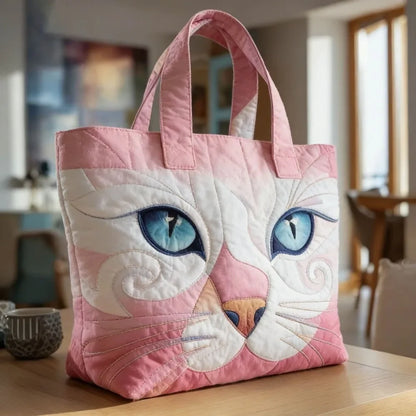 Trendy Vintage Quilted Tote Bag Lightweight 3D Printed Patterns Shoulder Bag Cotton Large Capacity Canvas Bag Casual
